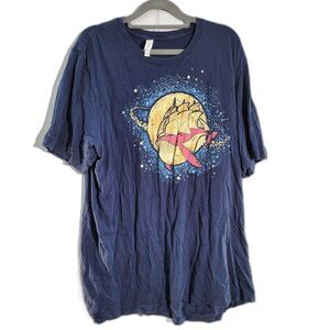Bella + Canvass Navy Blue Unisex 100% Cotton Printed Jersey Short Sleeve Tee 2XL